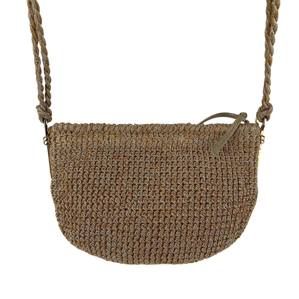 Authentic Rodo Vintage 70’s Metallic Crocheted Sh… - image 2